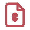 Pictogramme document financier rouge avec pièce de monnaie, ressources occi fomation pour la formation en gestion dans le tarn